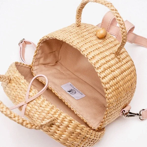 SEAANDGRASS kids woven bagpack. Nwt